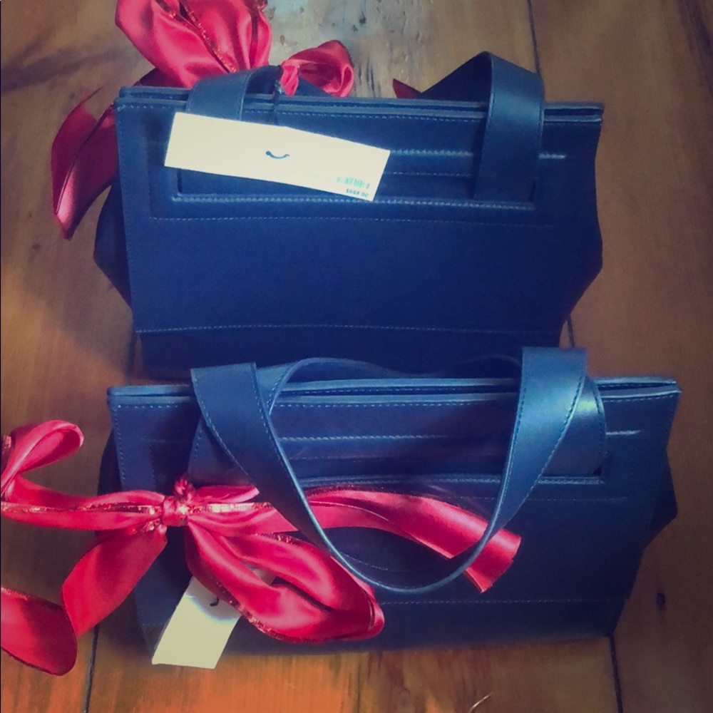 Brooks Brothers Blue Leather Purses
